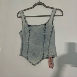 Denim Corset Top